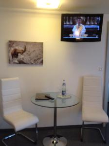 TV a/nebo společenská místnost v ubytování Hotel-Garni Fels