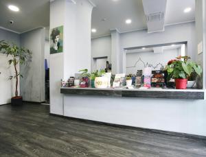 Kuchyň nebo kuchyňský kout v ubytování Hotel Magenta
