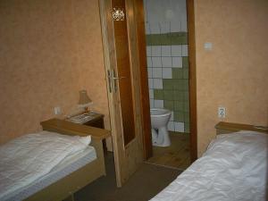 Postel nebo postele na pokoji v ubytování Ferienhaus Krähmer