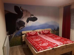 Postel nebo postele na pokoji v ubytování Ferienhaus Brenner
