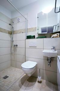 Koupelna v ubytování Hotel und Restaurant Rittergut Kreipitzsch + 37 fotografií