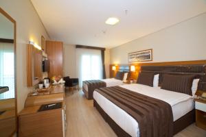 Cama o camas de una habitación en Hotel Istanbul Trend