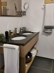 Kuchyň nebo kuchyňský kout v ubytování Elingenhof