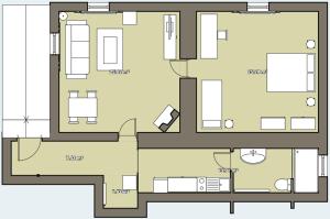 Plán poschodí v ubytovaní Apartmán Jedlička