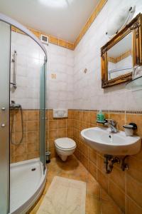 Koupelna v ubytování Rooms Herman