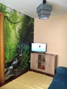Televízia a/alebo spoločenská miestnosť v ubytovaní Spacious apartment in A Coruña 80 m² with parking