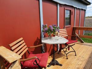 Balkón nebo terasa v ubytování Ferienwohnung mit Tiny House