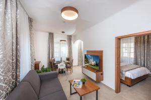 Letto o letti in una camera di Residence Hluboká
