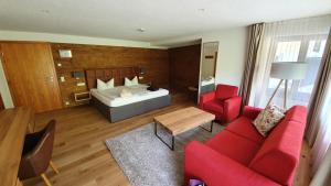 Postel nebo postele na pokoji v ubytování Landhaus Langeck
