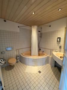 Koupelna v ubytování Schloss Hainfeld