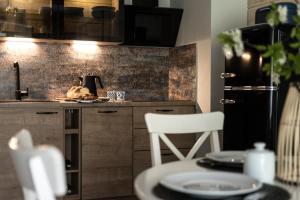 Kuchyňa alebo kuchynka v ubytovaní Apartament Karpielówka przy Potoku