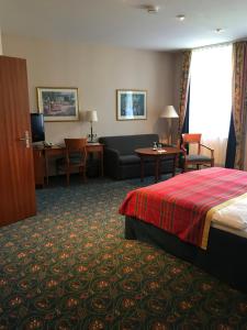 Ένα ή περισσότερα κρεβάτια σε δωμάτιο στο Hotel Johannishof
