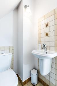 a bathroom with a toilet and a sink at Apartament Sokół Zakopane in Zakopane