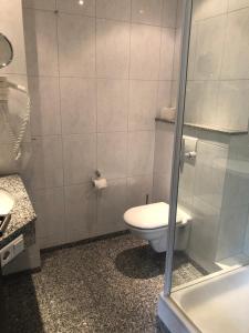 Koupelna v ubytování Hotel Albus
