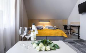 Posteľ alebo postele v izbe v ubytovaní KRISTINA Willa & Spa