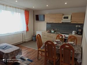 Kuchyň nebo kuchyňský kout v ubytování Apartmán u Vrbů