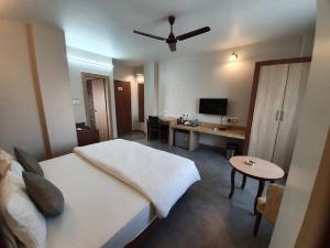 TV a/nebo společenská místnost v ubytování Hotel Gulmohar Grand