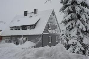 겨울의 Ferienwohnung "Liftblick 1" im Kurort Altenberg