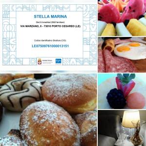 ポルト・チェザーレオにあるStella Marinaの菓子・朝食用食品のコラージュ