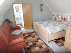 Llit o llits en una habitació de Ferienhaus Prinzler