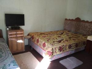 Postel nebo postele na pokoji v ubytování Dacha v Arkadii