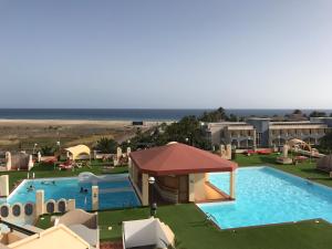a view of a swimming pool at a resort at Holamigos Morro Jable in Morro del Jable