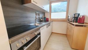 Kuchyň nebo kuchyňský kout v ubytování Appartements-Pension Reinstadler