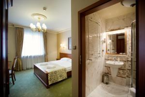 Koupelna v ubytování Hotel przy Młynie
