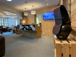 Televiisor ja/või meelelahutuskeskus majutusasutuses Hotel Alpenruh