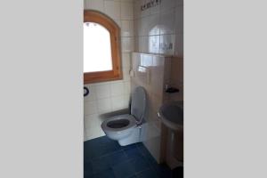 オヴロナにあるChalet La Marendazのバスルーム(トイレ、洗面台付)
