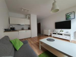 Kuchyňa alebo kuchynka v ubytovaní Apartament Studio z basenem & SPA - Gdańsk Śródmieście - Stare Miasto