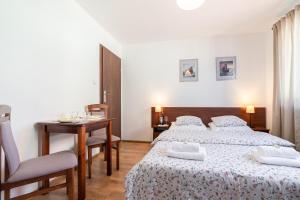 Postel nebo postele na pokoji v ubytování Na zoloju