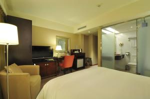 Μια τηλεόραση ή/και κέντρο ψυχαγωγίας στο Delight Hotel