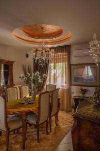 A seating area at Villa Gogo offers privacy and pool