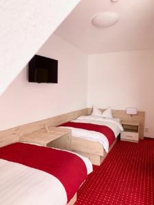 Postel nebo postele na pokoji v ubytování Hanse Hotel