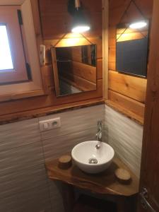 Koupelna v ubytování Chalet Le Cactus avec sauna privatif + 37 fotografií