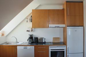 Kuchyň nebo kuchyňský kout v ubytování Mánagisting Guesthouse