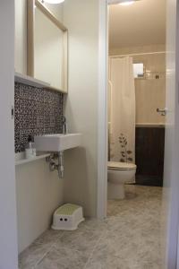 y baño con lavabo y aseo. en Vila Graugés en Ripoll