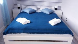 Łóżko lub łóżka w pokoju w obiekcie Apartament Wiktoria