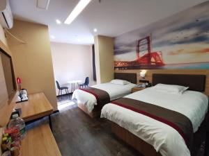 Легло или легла в стая в Thank Inn Chain Hotel Anhui Fuyang Funan County Yunhe East Road Store