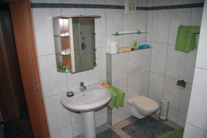 Koupelna v ubytování Am Waldrand