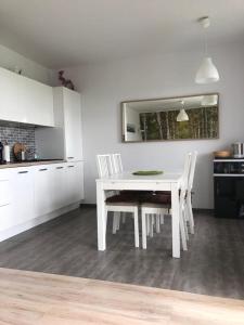 Kuchyň nebo kuchyňský kout v ubytování M&K Apartamenty Zielony Zakątek - Sobieszewo