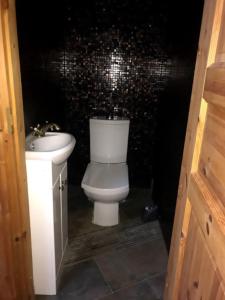 Koupelna v ubytování Excellent log house with a sauna in Lahemaa!