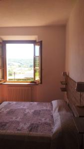 a bedroom with a large bed and a window at Agriturismo Il Catrino_Sant'Angelo in Gello