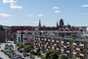Výhľad na mesto Gdansk alebo výhľad na mesto priamo z apartmánu