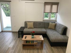 sala de estar con sofá y mesa de centro en Apartments Lena en Baška