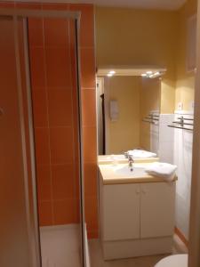 Koupelna v ubytování Home des Pins SARL