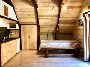 Kuchyň nebo kuchyňský kout v ubytování chalet de venosc