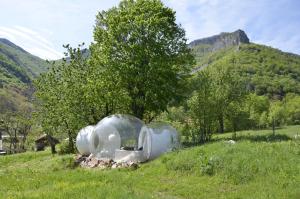 a large glass dome in a field of grass at Sineva in Vratsa