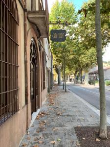 a street sign on the side of a building at Can Martí in Vallgorguina